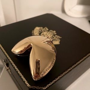 Juicy couture fortune cookie in gold